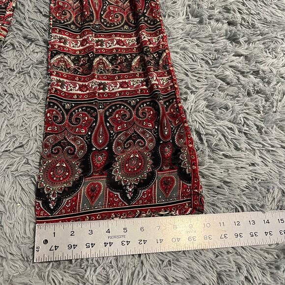 Karma Highway Silky Paisley Deep V Jumpsuit Jumper Boho One Size Boho Hippie - Picture 6 of 9